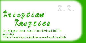 krisztian kasztics business card